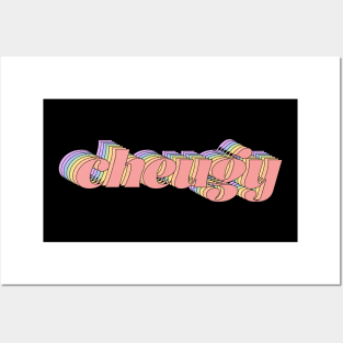 Slang meme: cheugy (pastel rainbow repeated letters) Posters and Art